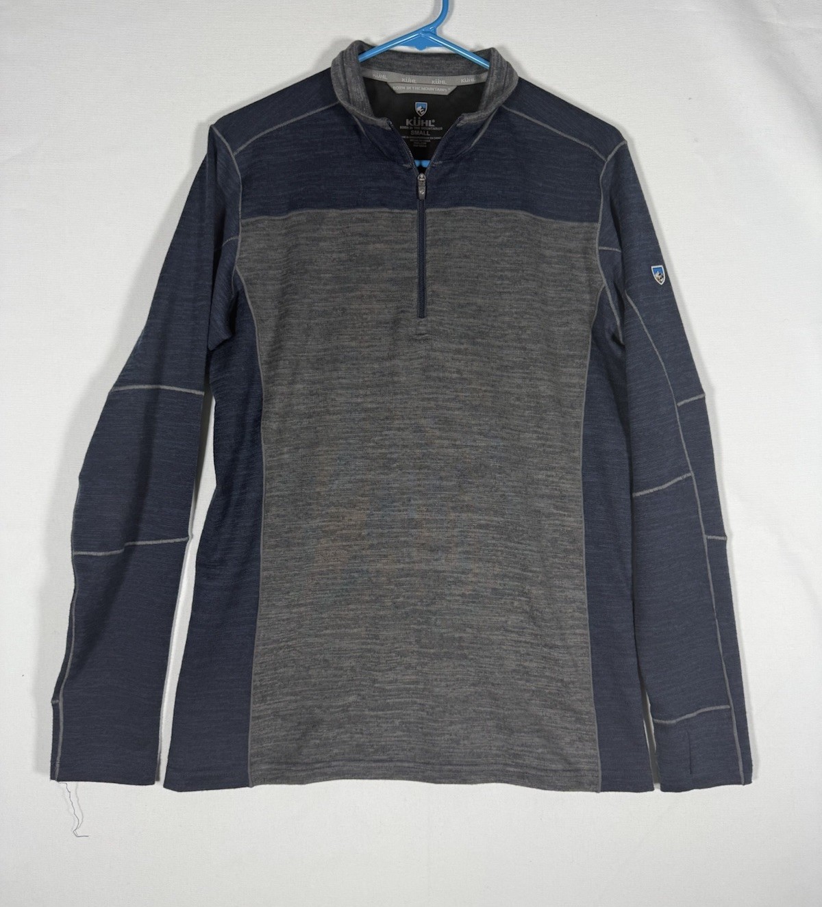 Kuhl Ryzer Quarter Zip Mens Small Henley Base Layer Hiking Outdoor Thumb Holes gallery