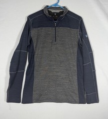 Kuhl Ryzer Quarter Zip Mens Small Henley Base Layer Hiking Outdoor Thumb Holes