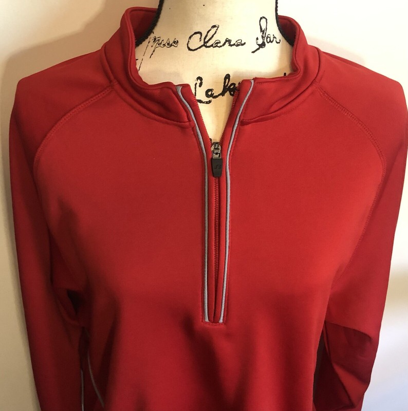 Russell Red Pullover Zip Up Unisex Medium gallery