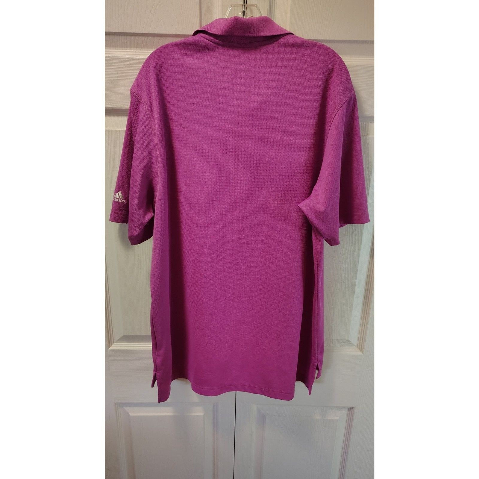 Adidas ClimaLite Men’s Magenta Pink Performance Golf Polo Shirt XL gallery