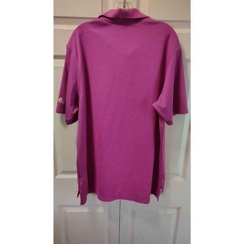 Adidas ClimaLite Men’s Magenta Pink Performance Golf Polo Shirt XL gallery