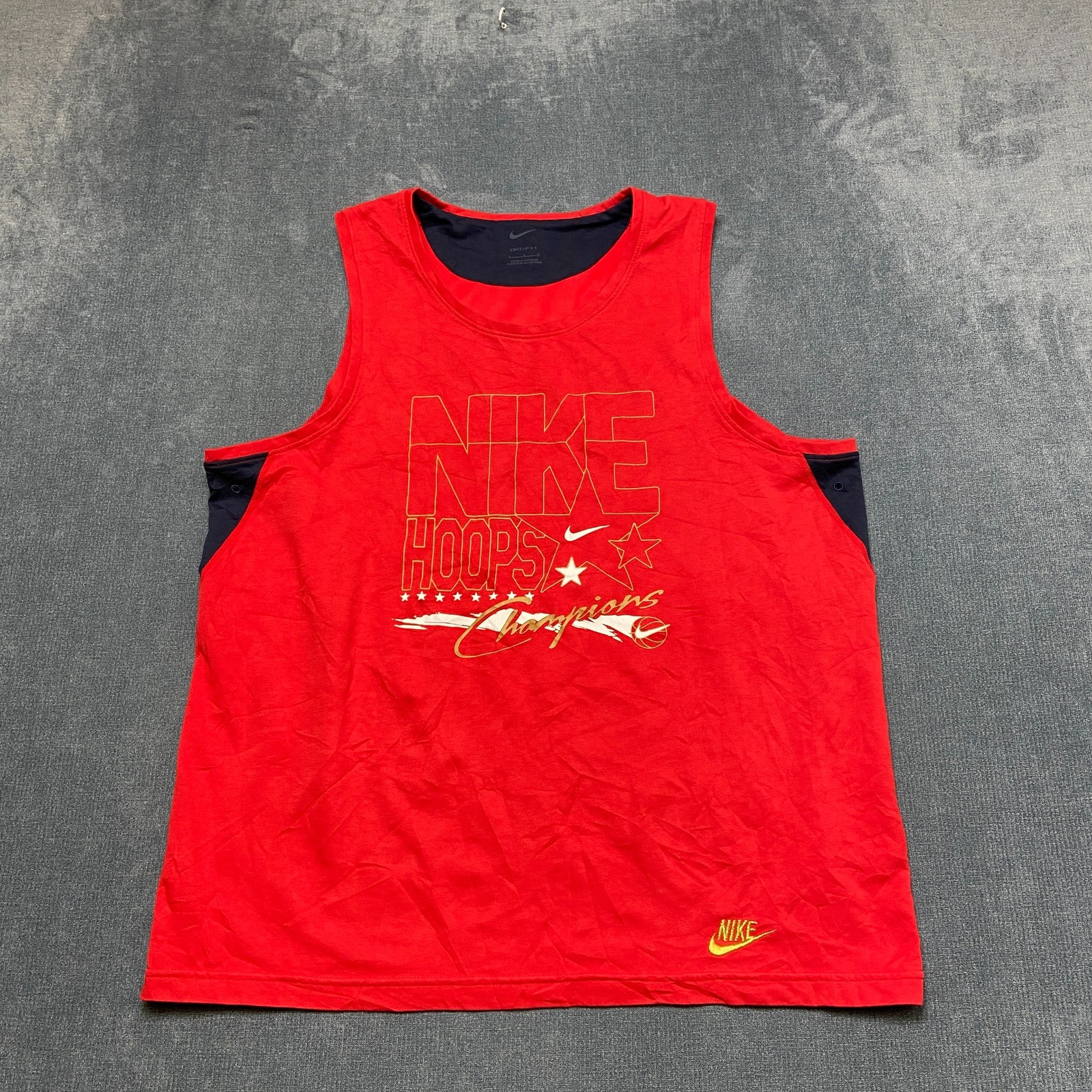 Nike Hoops Champions Basketball Tank Top Mens Large Red Sleeveless Dri-FIT gallery