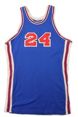 US Adult Medium Blue Red White #24 Sewn On Numbers Basketball Jersey