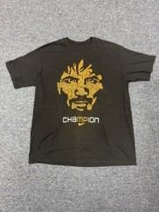 Manny Pacquiao Shirt Mens Large Black Nike Champion PacMan Boxing Short Sleeve