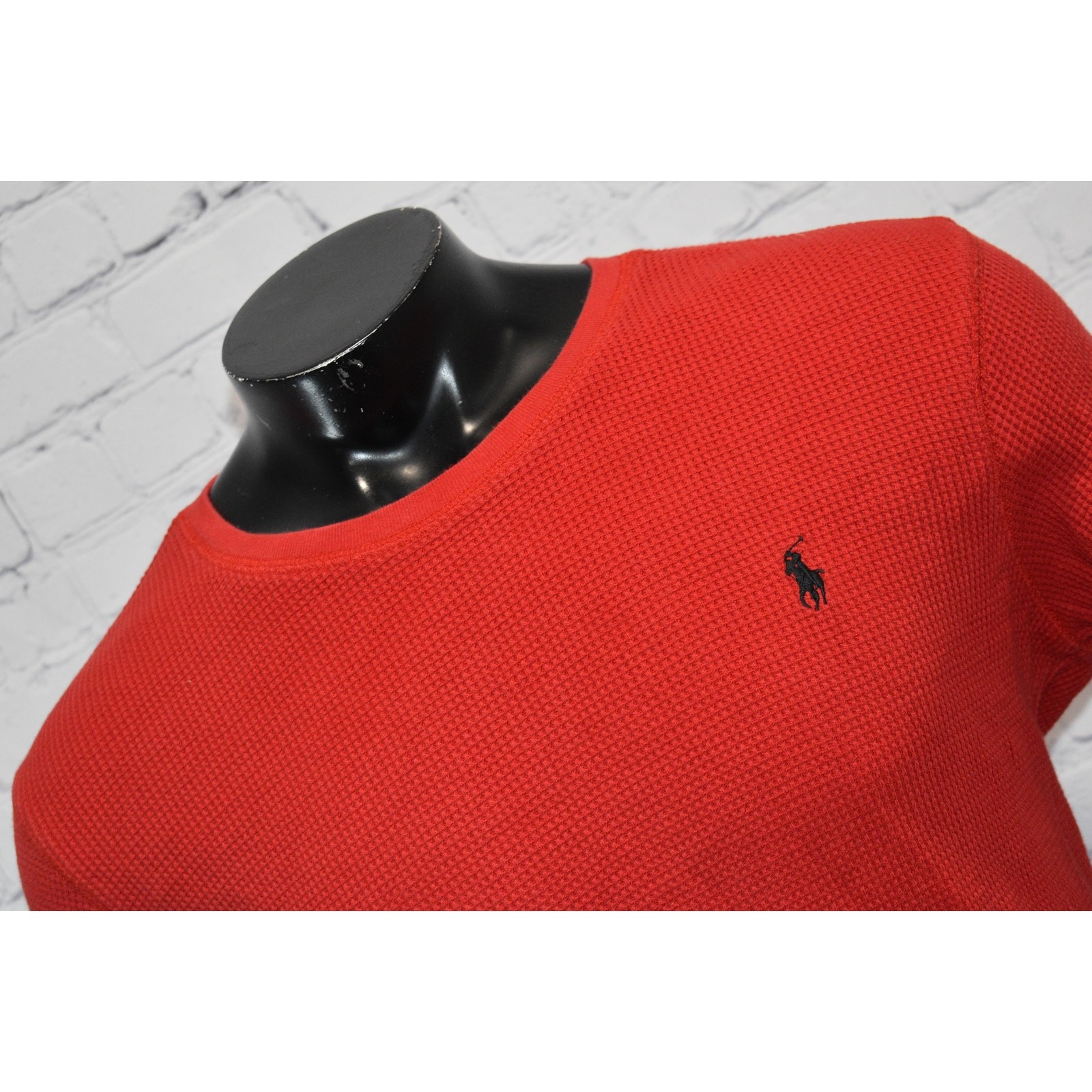 Polo Ralph Lauren Waffle Thermal Shirt Cotton Mens Size Large Red Long Sleeve gallery