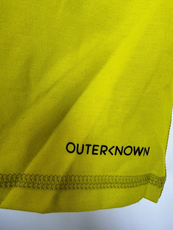 Outerknown Active Men’s Tee Size XL NWT Neon Yellow Recycled Polyester gallery