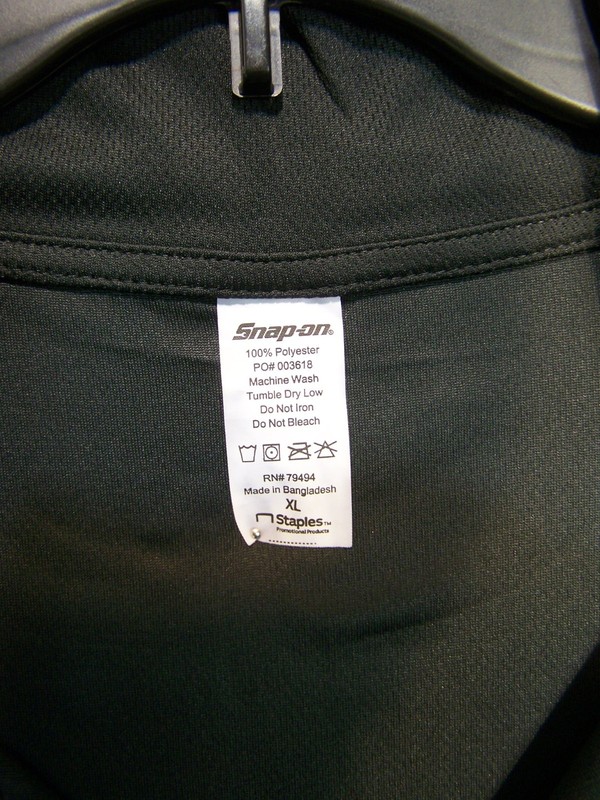 Snap On Shirt Adult Extra Large Black Lightweight Pullover Logo LS 1/4 Zip Mens gallery