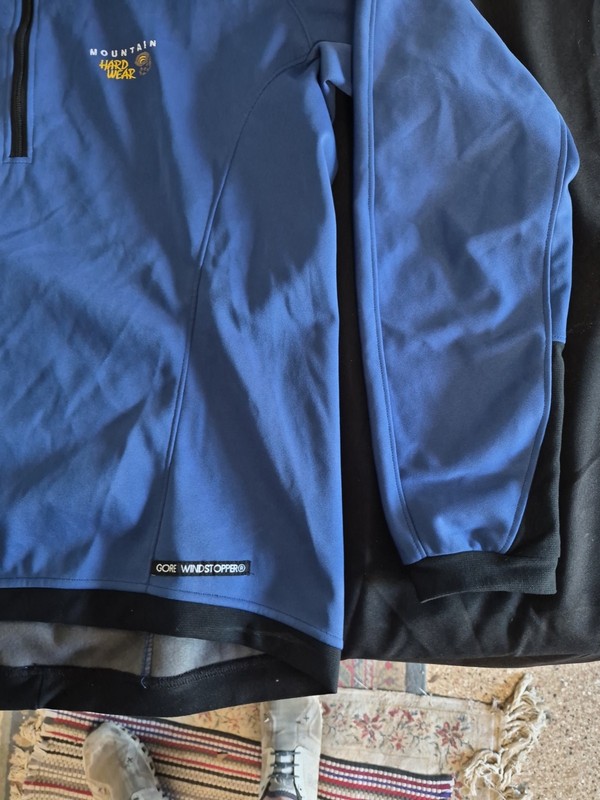 Mountain Hardwear Pullover Mens Large Blue GORE WINDSTOPPER USA 1/4 Zip Hiking gallery