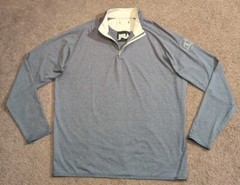 Peter Millar Crown Crafted Stealth Performance 1/4 Zip Steel ME0XK60 Men’s 2XL
