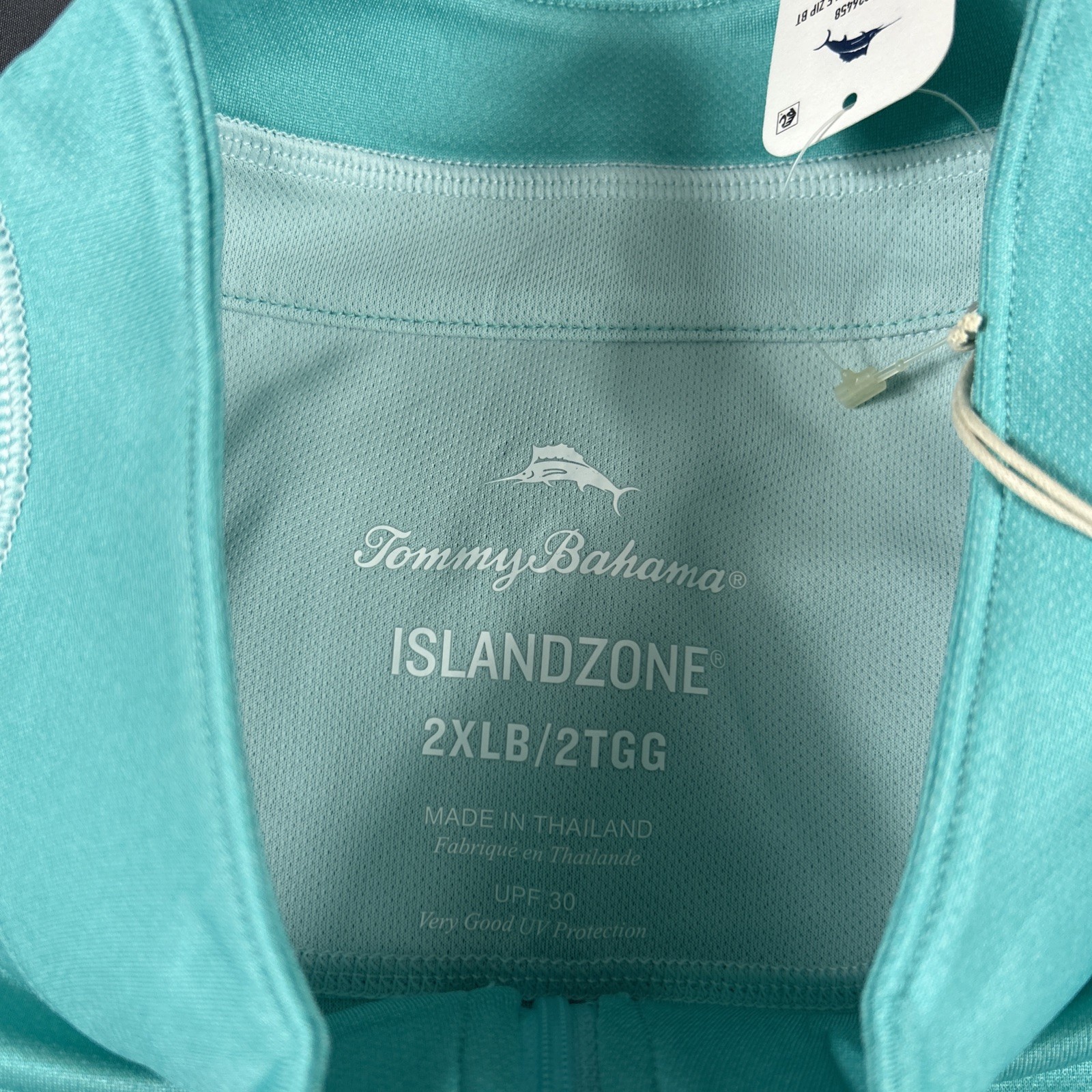 Tommy Bahama Golf Pullover Paradise Isle 1/4 Zip 2XLB Blue Polyester MSRP $128 gallery