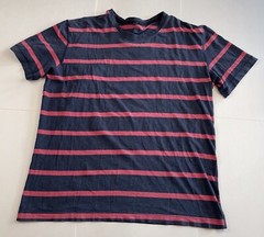 Lululemon 5 Year Basic Tee Shirt Navy Blue & Red Striped Men’s Sz XXL