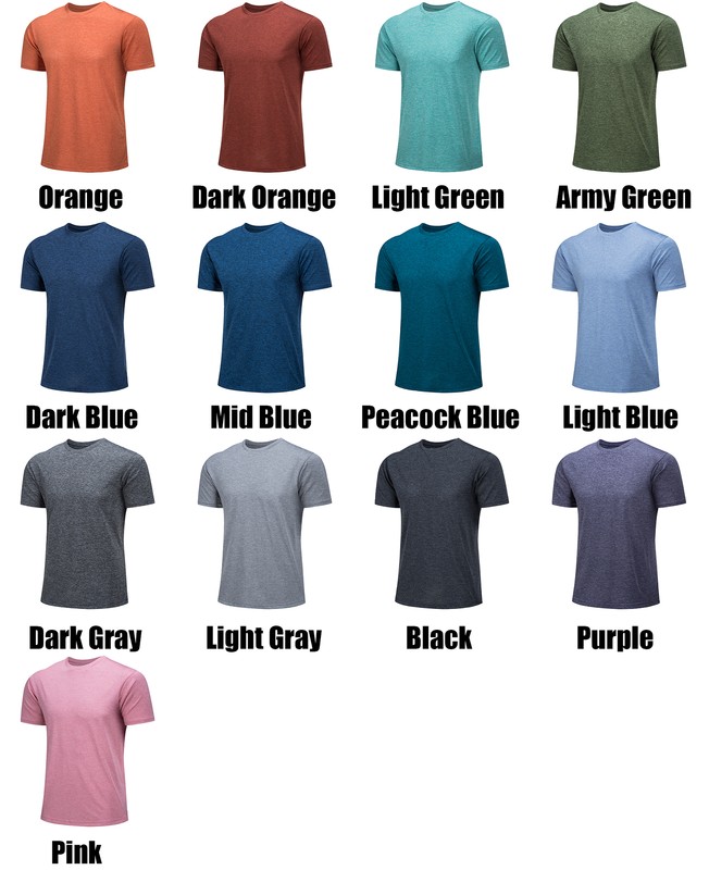 Mens Athletic T-shirts Short Sleeve Quick Drying Mositure Wicking Running Shirts gallery