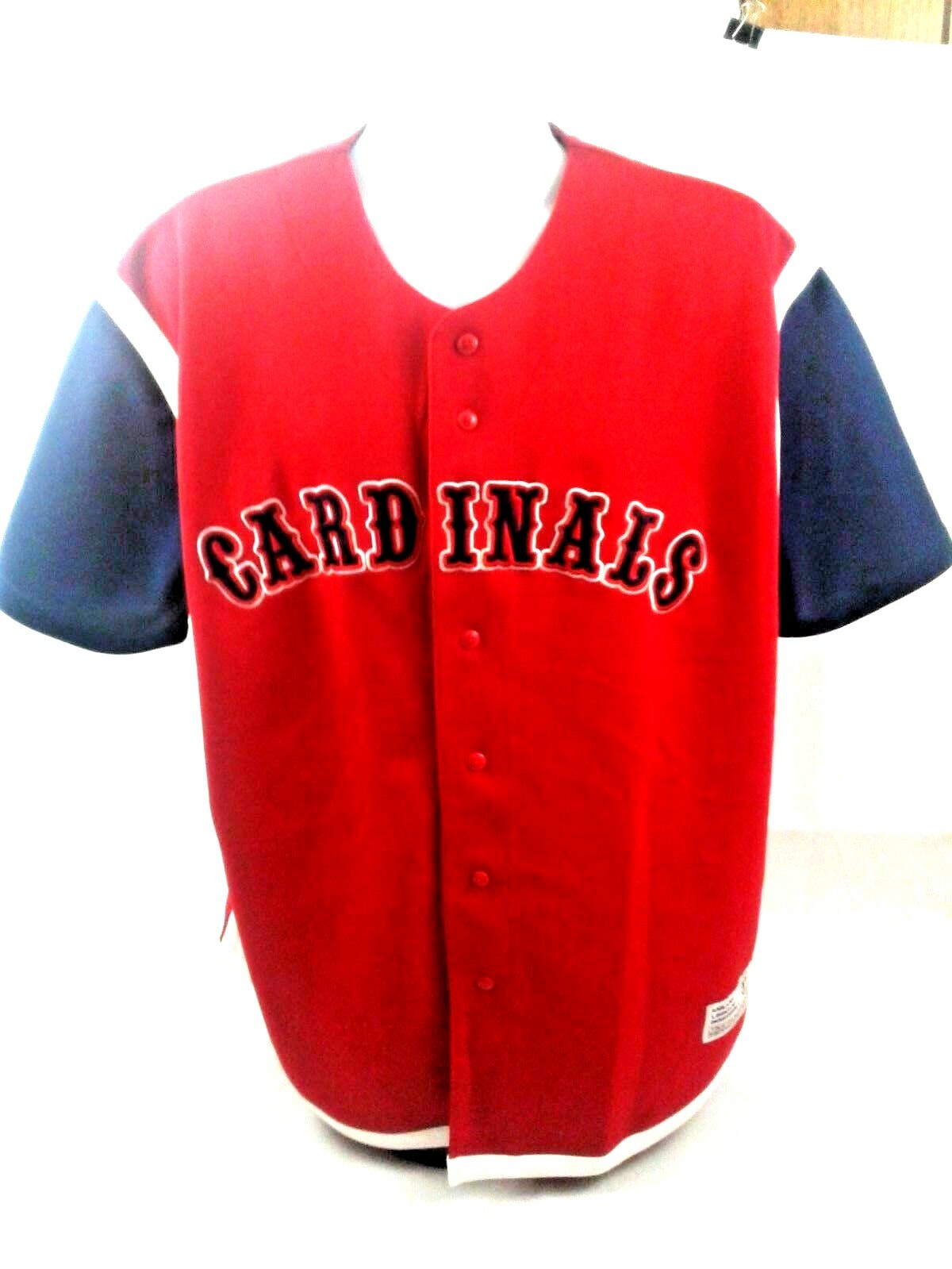 TF Genuine Merchandise True Fan Mens Red w/Blue Trim Cardinals Shirt L (42-44) gallery