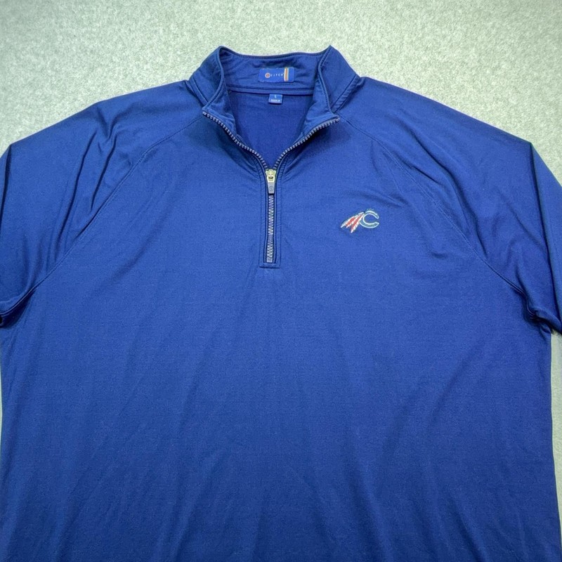 Stitch Scout 1/4 Zip Pullover Mens Large Blue Long Sleeve Golf Performance Logo gallery