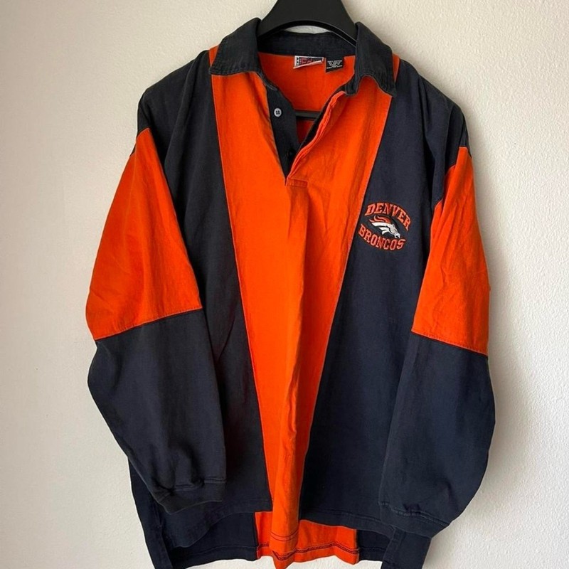 Vintage y2k 90s Denver broncos long sleeve stripe sporty collegiate football NFL gallery