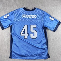Vintage Starter Football Jersey #45 Size Large Blue Y2K Sports Double Sided
