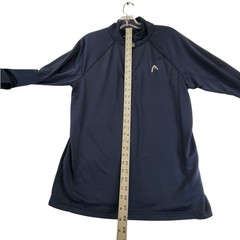 HEAD Mens Medium Navy Blue Quarter Zip Pullover Active Performance Sporty Tennis