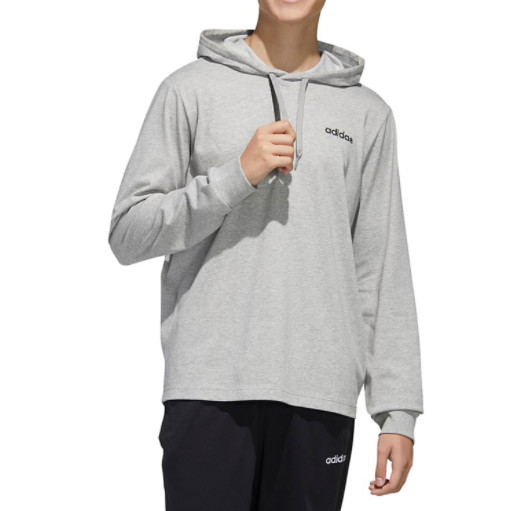 adidas Hoodie Mens Essentials Cotton Jersey Lightweight Grey Small or Medium gallery