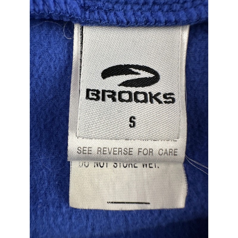 Brooks Running Blue Micro Tech Fleece 1/4 Zip Pullover Athletic Shirt Size Small gallery