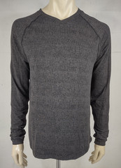 Lululemon dark gray black cross hatch long sleeve base layer shirt mens XL