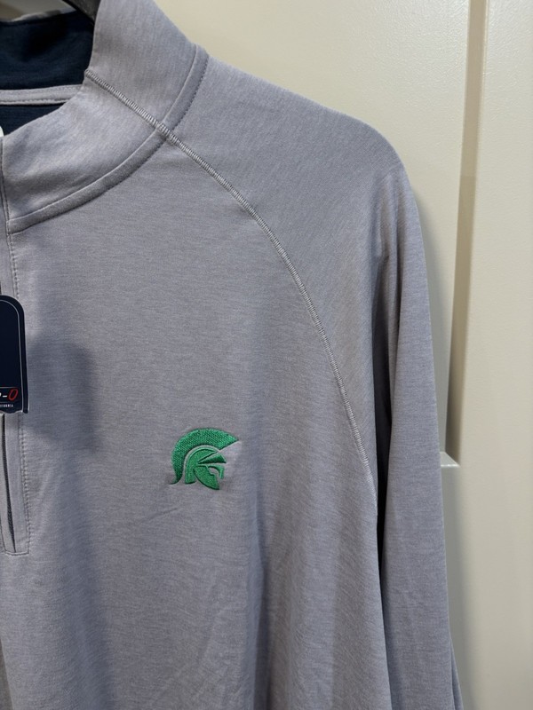 Johnnie-O Men's Freeborne Performance 1/4 Zip Pullover Size XL Seal Grey Spartan gallery