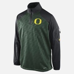 Nike Mens Oregon Ducks Fly Rush Zip Pullover GRN “Medium/Large” LR128