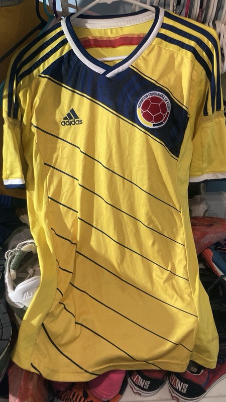 Columbia 2014 2015 Home World Cup Football Soccer Jersey Mens Medium Adidas gallery