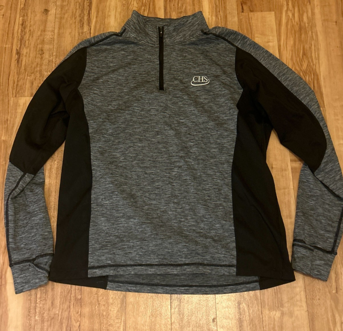 StormTech Hex Dry Mens Size Large Long Sleeve Gray 1/4 Zip Shirt CHS Logo gallery