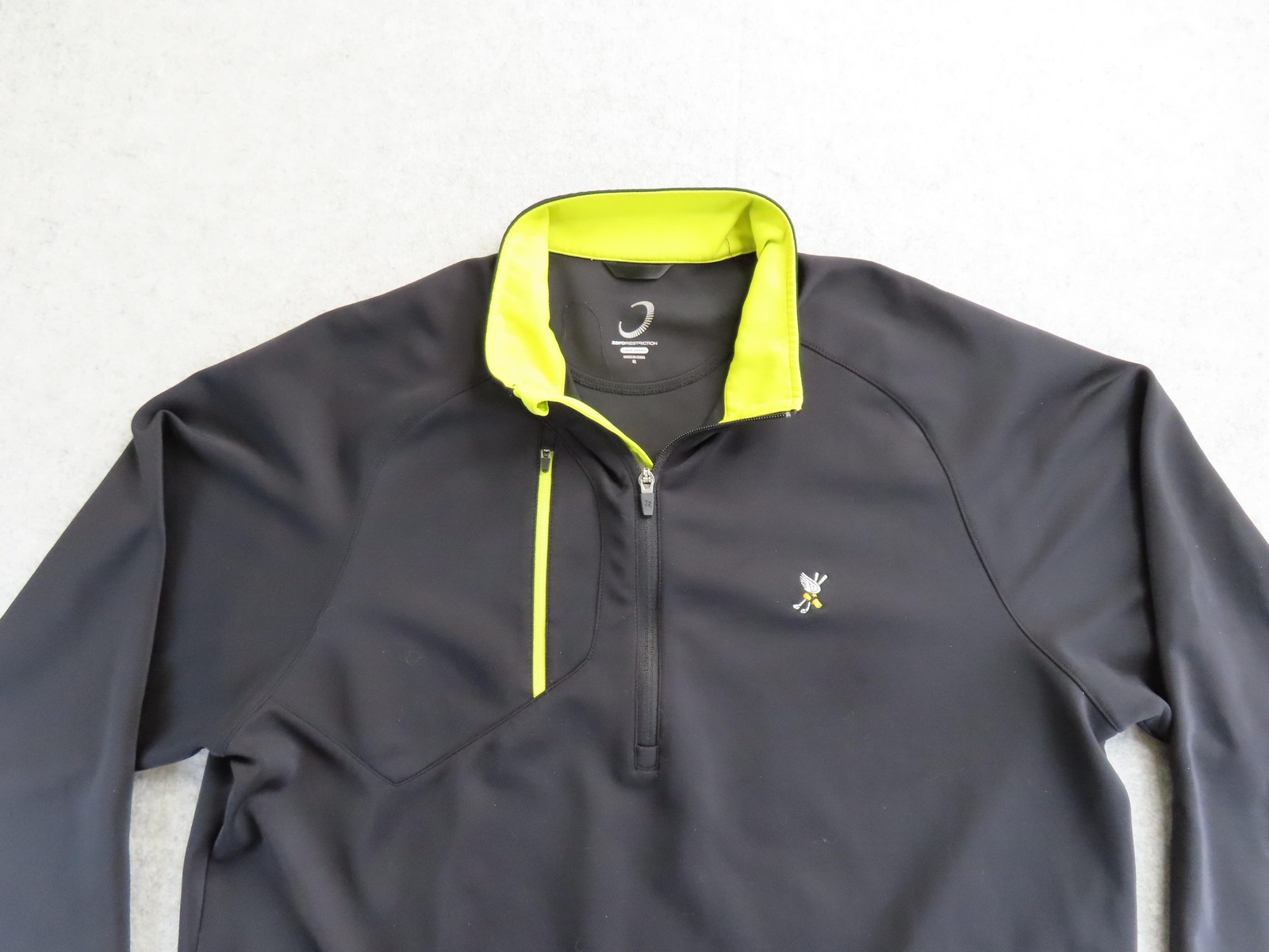 Zero Restriction Tour Series Pullover Mens XL Black 1/4 Zip Winged Foot Golf gallery
