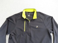 Zero Restriction Tour Series Pullover Mens XL Black 1/4 Zip Winged Foot Golf