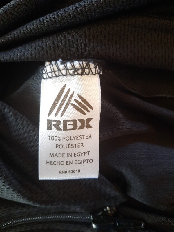 rbx x-train performance,short sleeve mens lg. black mesh, egypt made, zippers gallery