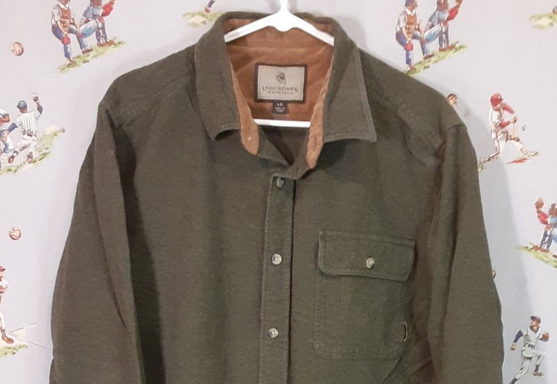 🦌 Legendary Whitetails Chamois Flannel Shirt Mens Size Large Olive Green gallery