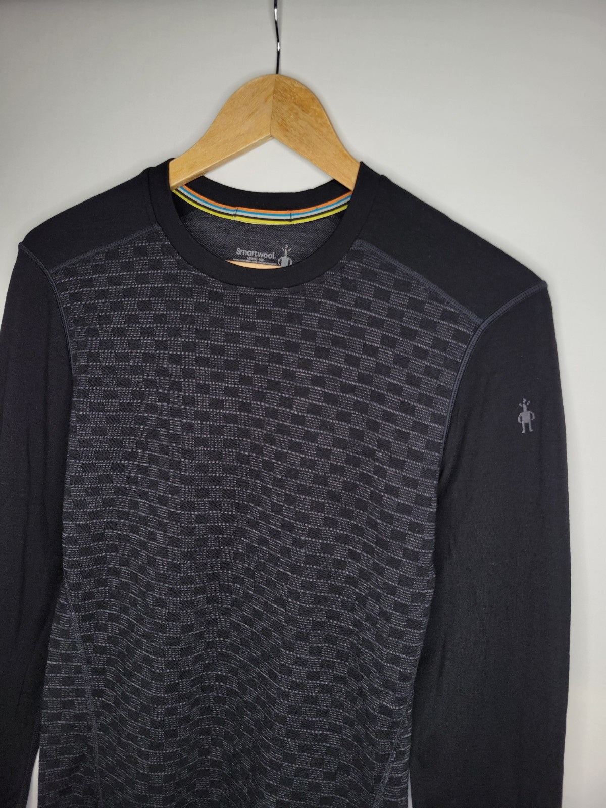 Smartwool Merino 250 Baselayer Crew Men's Size Small Black Gray 100% Merino Wool gallery