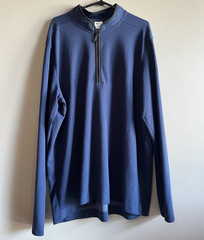 Nike Golf Dri-FIT Men’s Blue Solid 1/4 Zip Mock Neck Pullover Long Sleeve 2XL