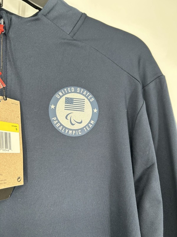 Nike Paralympic Team USA Element Running Dri Fit Navy Quarter 1/4 Zip HQ5703-491 gallery