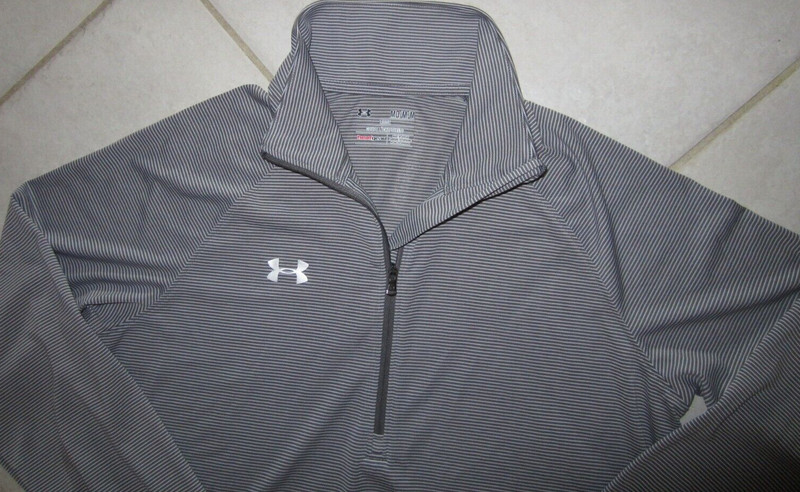MENS SHIRT ATHLETIC UNDER ARMOUR 1/3 ZIP CHEST 38 MEDIUM gallery