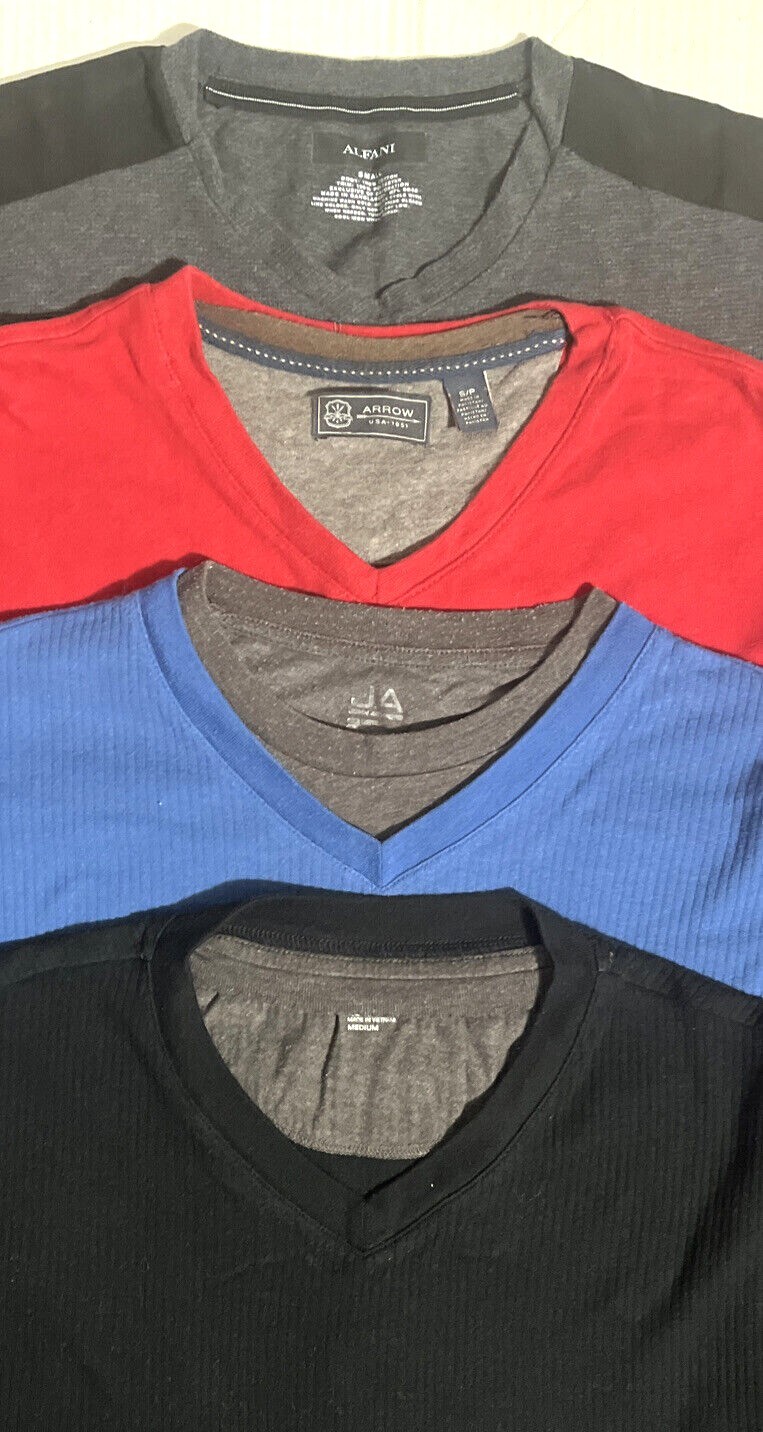 Men's V-Neck Long Sleeve Tee Size Large - Choice Size & Color gallery