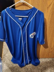 BRAND NWOT AUGUSTA SPORTSWEAR MILLER LITE FULL BUTTON UP BASEBALL JERSEY MEN’S S