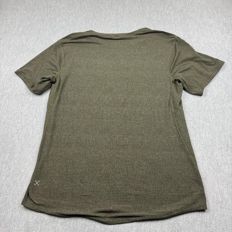 Lululemon Shirt Mens XL Green Metal Vent Breathe Short Sleeve Gym Workout Train gallery