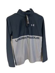 Under Armour Heat Gear Run Boy’s Fitted 1/4 Zip Pullover Light and Dark YXL, NEW