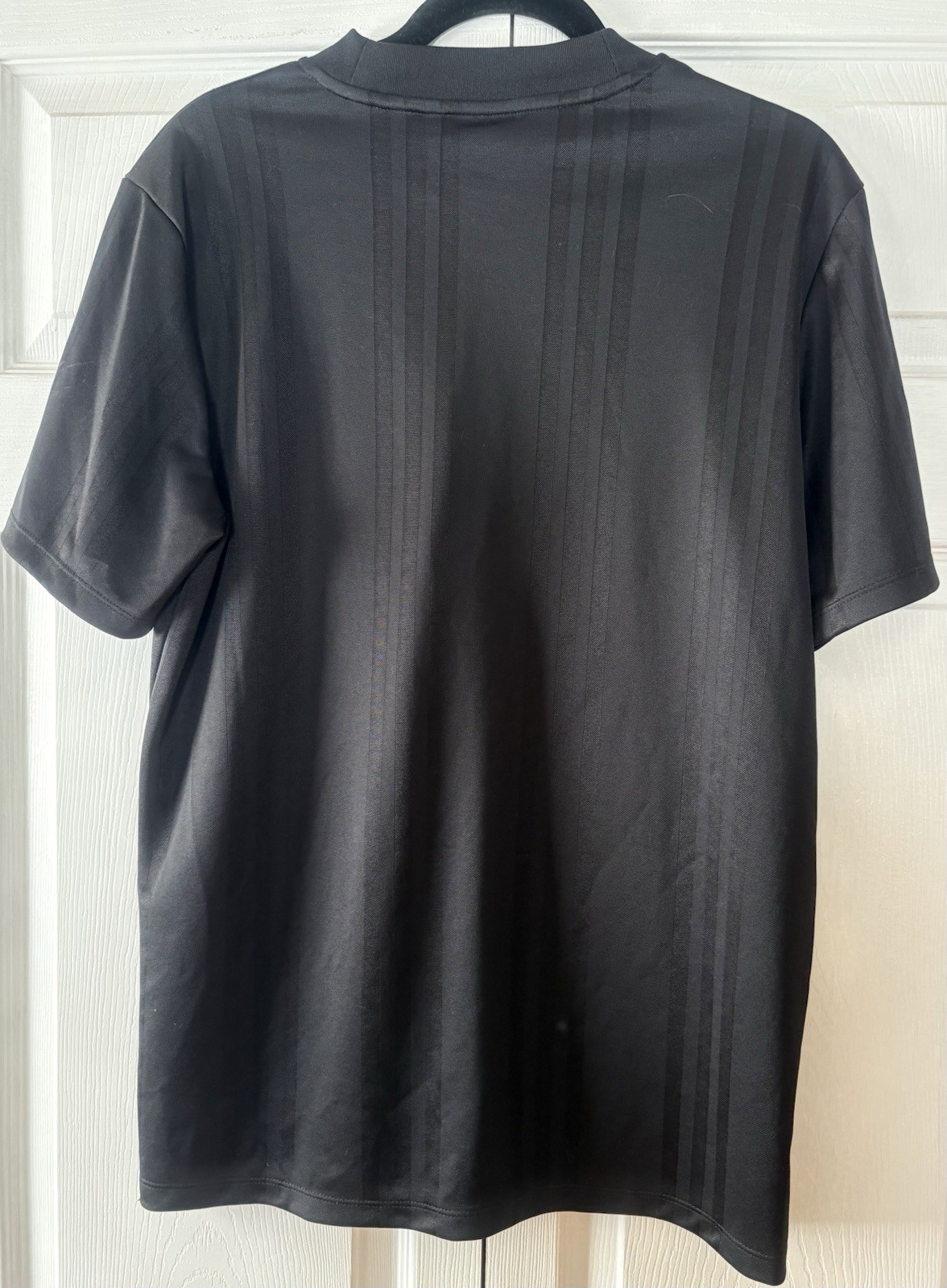 Adidas Outline Jersey Men's Medium Black Short Sleeve Stripes Silky Feel gallery