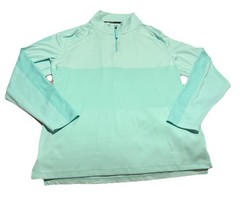 Nike Golf 1/4 Zip Pullover Teal Stripe Dri-Fit ADV Vapor Men Small