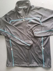 Merrell Men L Select Wick Full Zip Active Wear Hiking Running Black W/ Turquoise