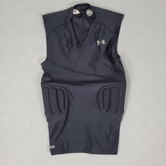 Under Armour Padded Shirt MPZ Mens Large Black Athletic Compression Rib Guard
