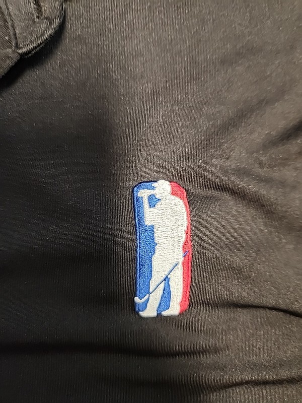USAG U Suck At Golf Logo Black Lightweight Polo Shirt Mens 2XL gallery