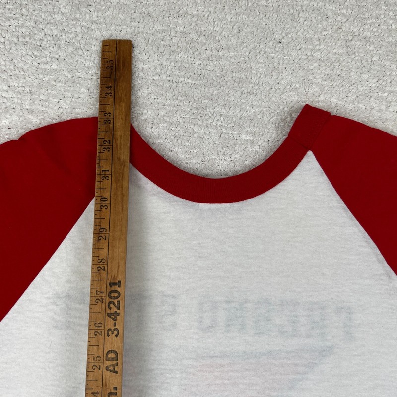 VTG Fresno State Bulldogs Baseball Shirt Mens L White Red Russell Football gallery