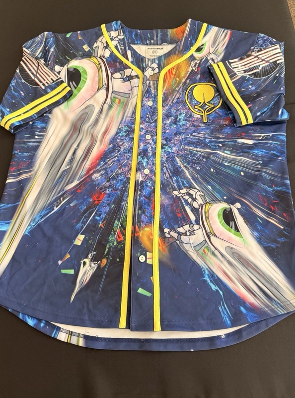 Subtronics Fractals Baseball Jersey 999 EDM Cyclops Army Dubstep Mens Size Large gallery