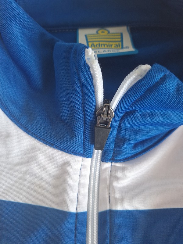 Admiral Mens Track Top Jersey Blue White 1/4 Zip Sweatshirt Size XL Sport gallery