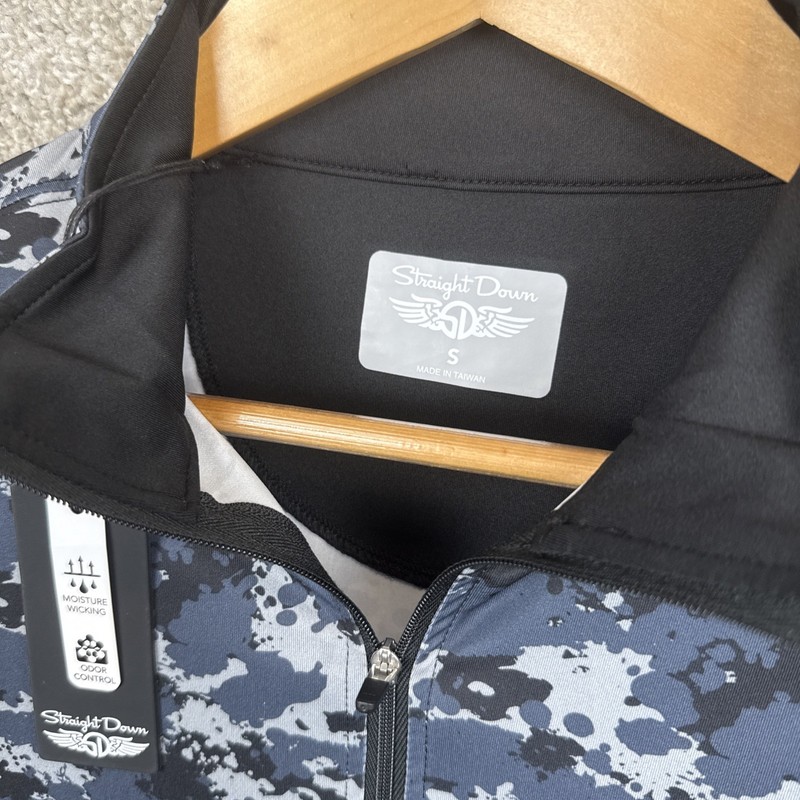 Straight Down Sergeant Pullover Men’s Small Camo 1/4 Zip Golf Athletic NEW gallery