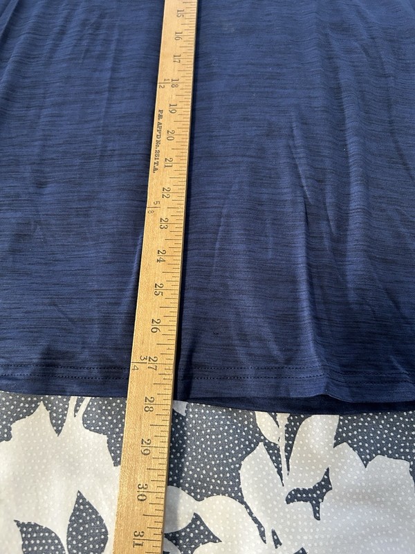 Eddie Bauer Motion Tee Men's XL Blue Heathered Short Sleeve Performance Shirt gallery